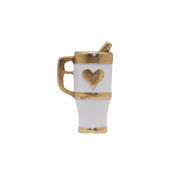 White Heart Tumbler - Hand Painted #6604HPWT White Heart Tumbler - Hand Painted #6604HPWT